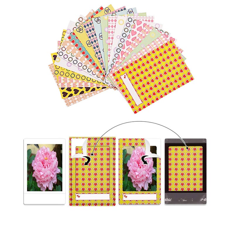 Sunmns Colorful Bundle Set Accessories Compatible with Fujifilm Instax Mini 12 11 9 8 90 70 Camera, Accessory include Film Sticker, Desk Frames, Hanging Frame, Strap - Image 2